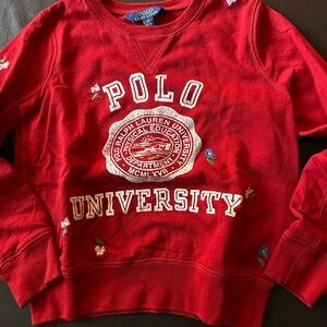 Polo by Ralph Lauren Red Crewneck girls 8-10